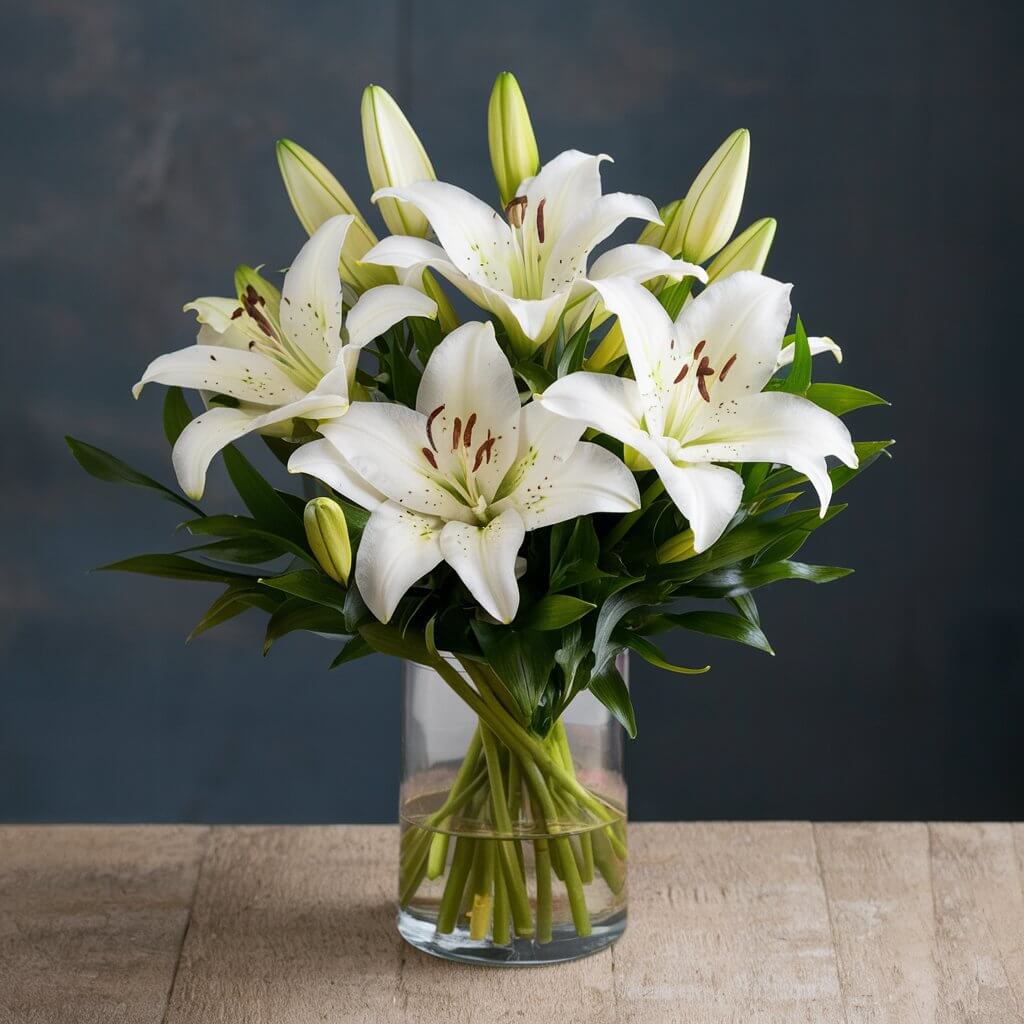 Elegant White Lilies